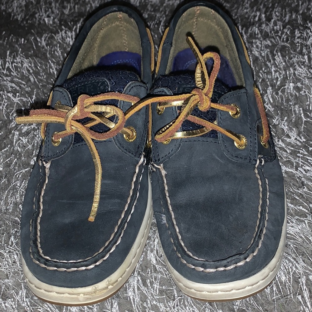 Sequined Sperry boat shoes
